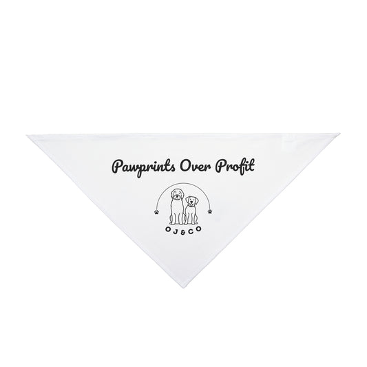 Pawprints Over Profit Pup Bandana